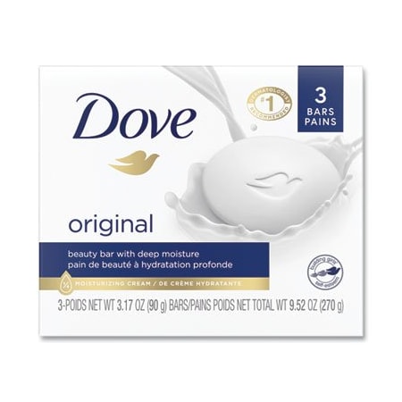 Unilever Us Dove, WHITE BEAUTY BAR, LIGHT SCENT, 3.17 OZ, 3PK 04090PK